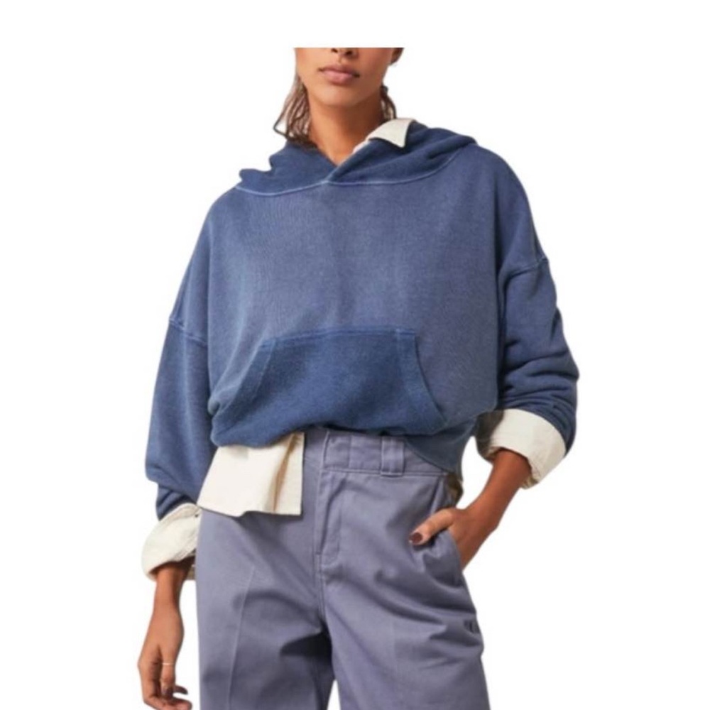 Free People Indigo Blue Hoodie